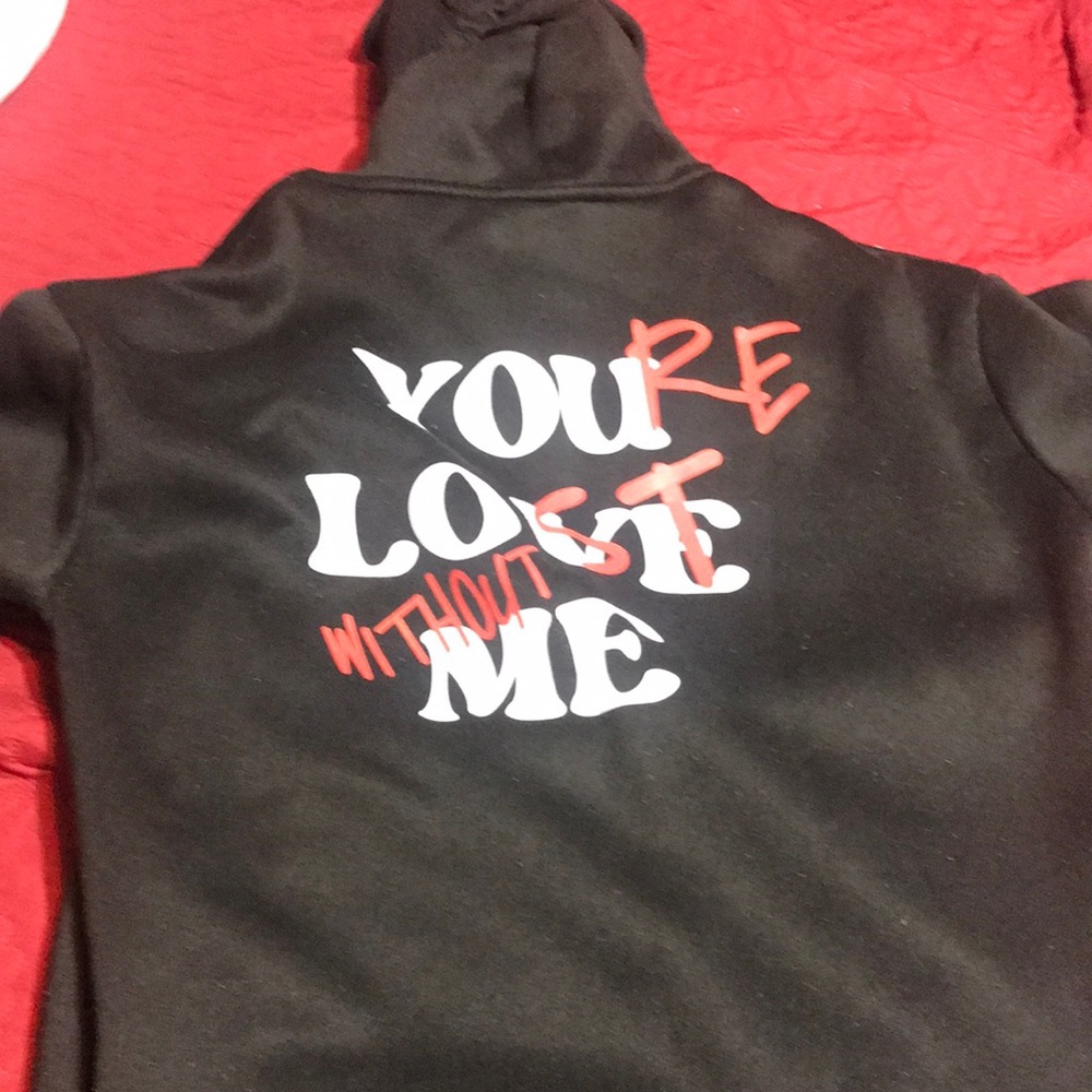 Large hoodie red and black y2k